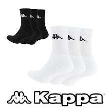 Kappa 6 Paia Calze Calzini Tennis in Spugna In Cotone Ring Bianco Nero