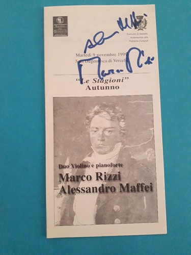 Autografo marco rizzi su - di,