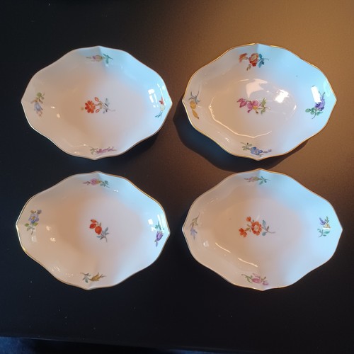 Meissen ciotola ovale fiori - 1,