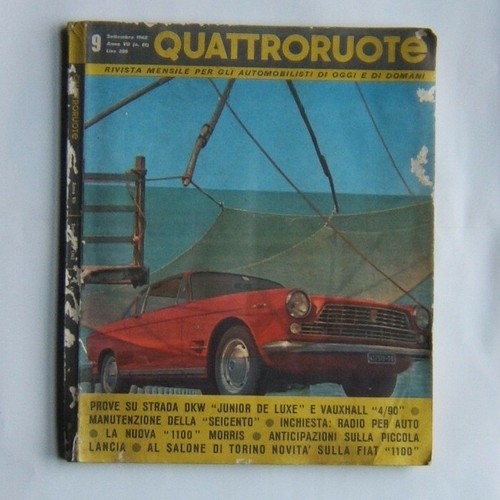 Rivista quattroruote settembre - rivista,