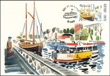 Traghetto Veliero Turku Esposizione Mondiale Francobolli Aland Finlandia Mint Maxi 2019