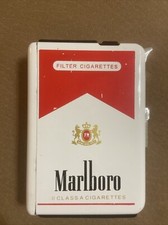 Marlboro Porta Sigarette Raro In Metallo Accendino