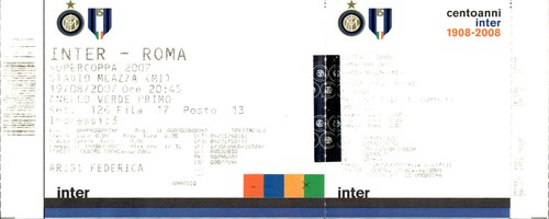 Biglietto stadio inter - biglietto, roma
