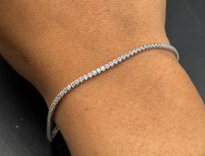 Bracciali tennis argento 925 Rodiato con ZIRCONI Lunghezza cm. 16+ prolunga cm.3