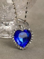Collana donna cuore blu