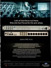 Focusrite Saffire PRO 10 io Original Print Ad