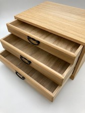 Japanese Wooden Chest with 3