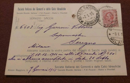 Cartolina epoca bergamo - epoca,