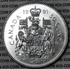 BU UNC Canada 1991 50 cent 50c