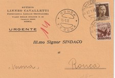 BIGLIETTO POSTALE AFFRANCATO MISTO 30 C IMPER. SENZA FASCI+10 C DEMOCRATICA