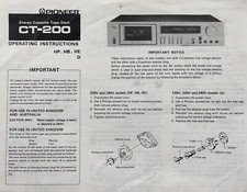 Pioneer CT 200 Cassette Tape