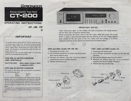 Pioneer 200 cassette - 200,