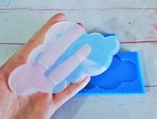 Stampo Nuvola Grande in silicone 15x8 CM per creazioni in resina, gesso e fimo