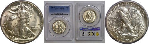 1941 walking liberty mezzo - walking,