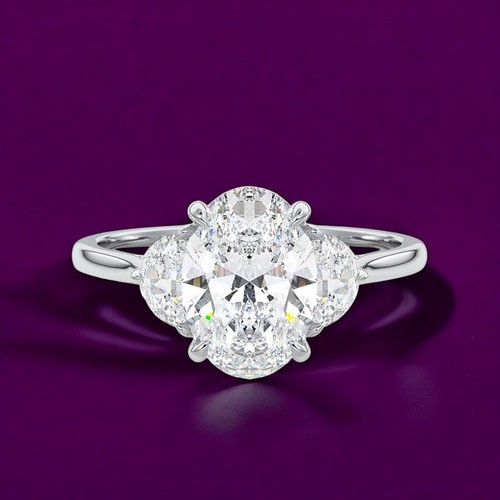 Anello con diamanti semi