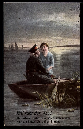 Cartolina soldato con sua - cartolina, la