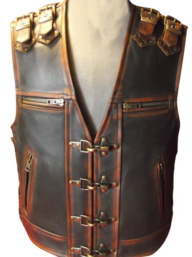 Gilet bikers uomo - vera, pelle