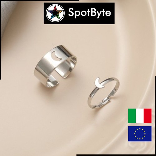 Doppio anello con mezzaluna - con,