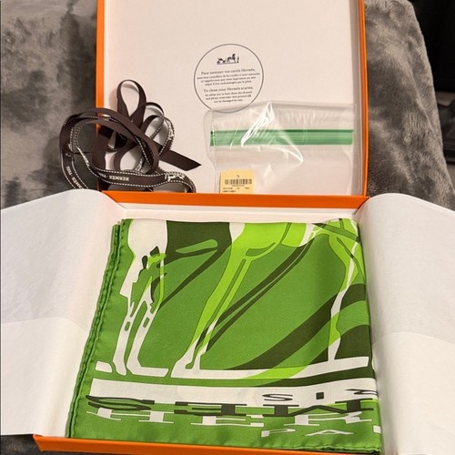 Sciarpa seta verde - , hermès