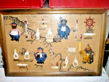 CASA ARTE QUADRO ARTIGIANALE STILE MARINA NODI MARINARI a RILIEVO 60x40 AFFARE!