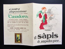 LIEBIG Estratto di carne SAPIS depliant pubblicitario anni '50 circa 22 x 15 cm