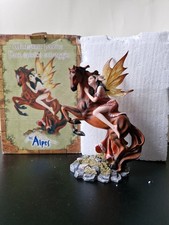 WILDSPIRIT FAIRIES FATA CON CAVALLO LES ALPES - 21 CM. - CON SCATOLA ORIGINALE