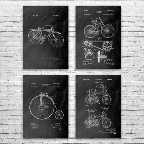 Bicicletta brevetto wall art - bicicletta,