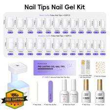 Gel Nail Kit Coffin Tips