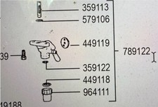 BCS Motozappa Acme ALN330WB Motore Serbatoio Gas Valvola Spegnimento Carburante Petcock 789.122