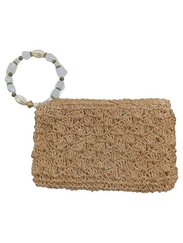 Pochette donna paglia beige - pochette,