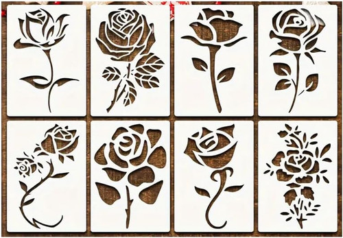 Stencil per pittura floreale - per,