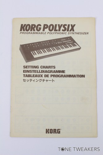 Korg polysix setting charts - korg,