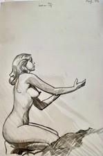 ERMANNO IAIA - illustrazione per rivista (grand'hotel, Playboy...) anni '70