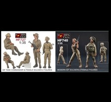 Modellino kit 4 pezzi in resina non verniciato 1/35 bellissime ragazze soldatini IDF moderni 