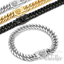 Set Catenina Corazzata Uomo Collana + Bracciale Argento Oro Nero con Teschio
