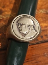 anello in acciaio di epoca fascista "Benito Mussolini"