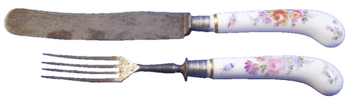Antico set forchetta - , coltello