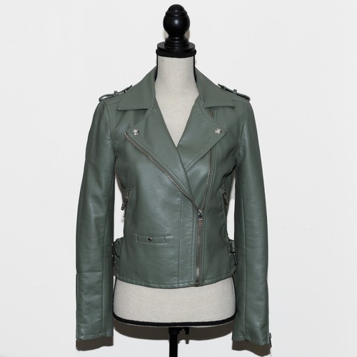 Giacca moto ecopelle crop - moto,