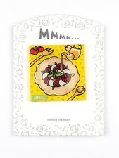 Magnete Artigianale da frigo in vetro collezione Cucina Italiana Decoro Caprese