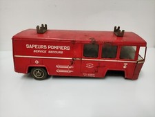 Gioco Vintage Camion Dei Pompieri Made In Francia Joustra tin toy