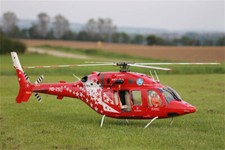 Modellino scala fusoliera elicottero radiocomandato Roban rosso 700 taglia B 429 ARF Air Zermatt 