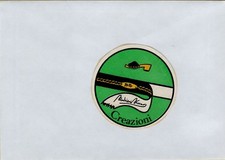 ADESIVO VINTAGE STICKER po po barbieri bruno creazioni in verde