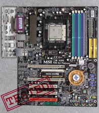 Socket 939 MSI K8N SLI Platinum Nvidia nForce4 SLI MoBo con CPU e protezione I/O