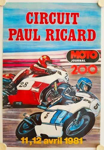 Motorcycle racing poster