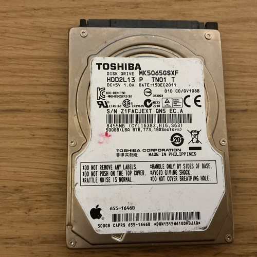 Toshiba mk5065gsxf 500 5 - toshiba,