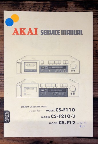 Akai f110 f210 - akai, cs-f210