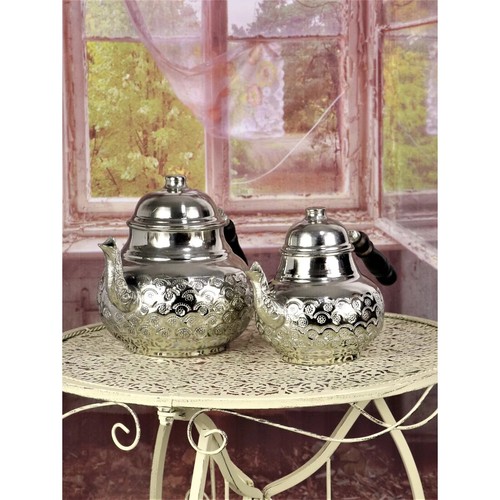 Set teiera rame vintage fatta