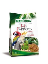 estrusi per pappagalli di media e grossa taglia  MY PARROTS MANITOBA 2KG