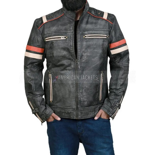 Giacca pelle retro - giacca,