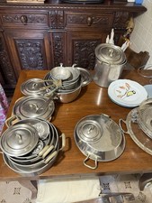 Set pentole Pendossi in nickel d’epoca – arredo cucina vintage 1950s, Collezione